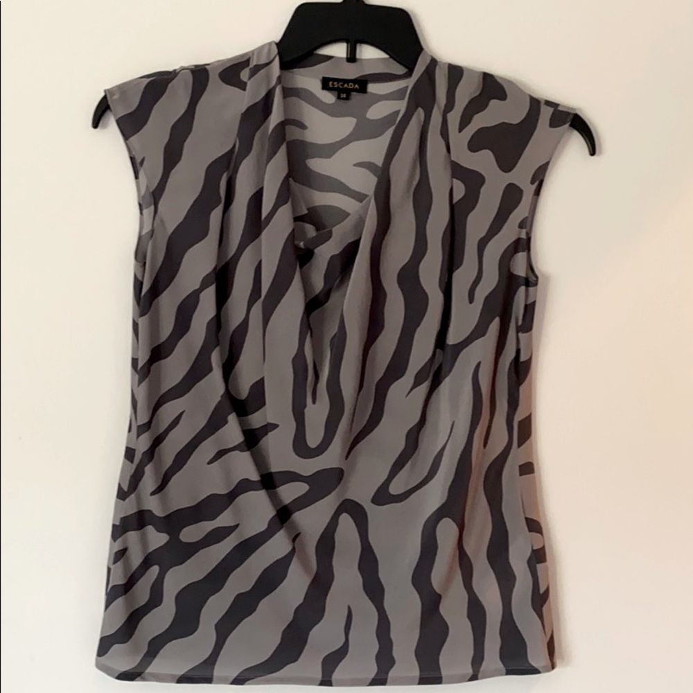 ESCADA printed silk top